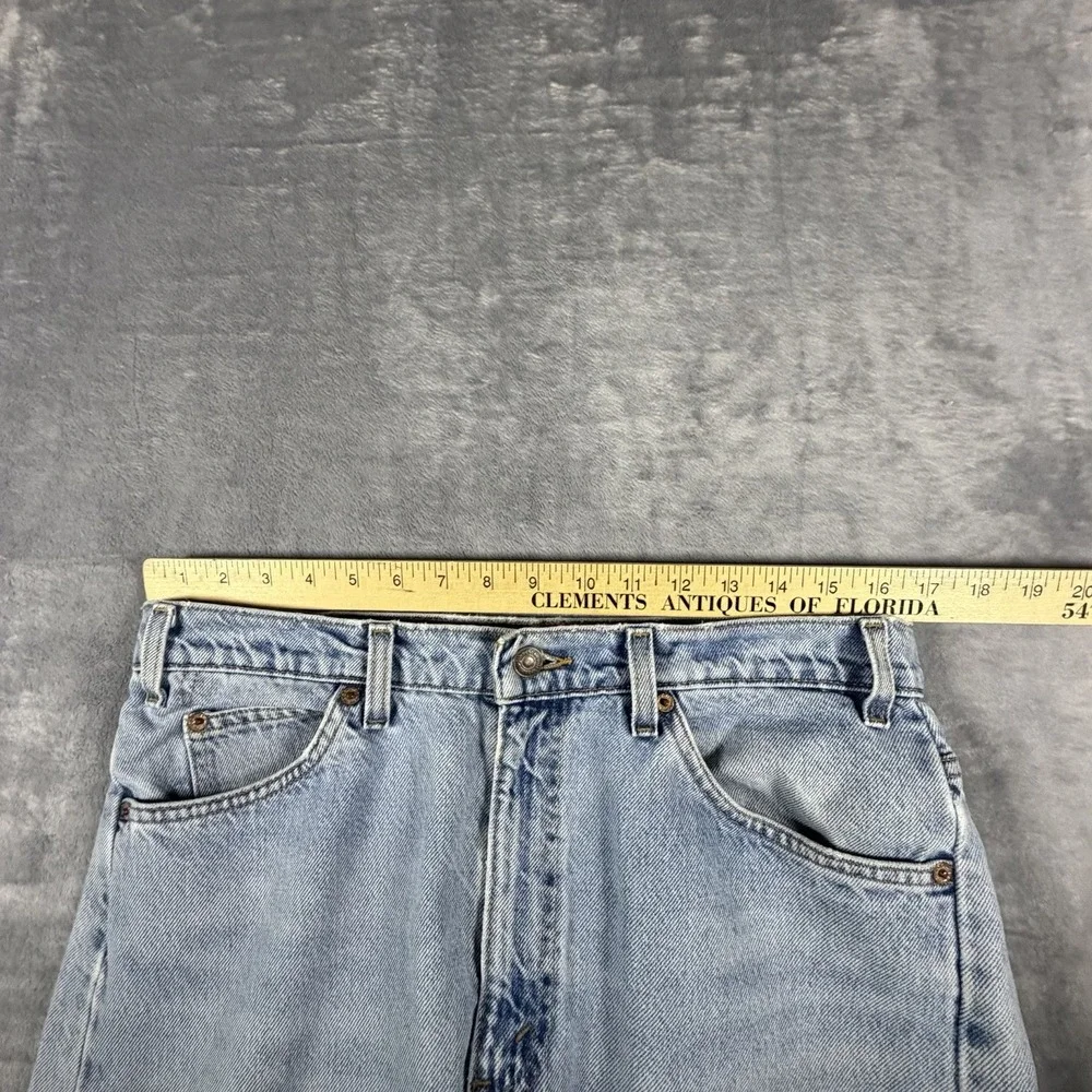 Vtg Levi's 505 Orange Tab Jeans Men's 34x32 Fit 34x31 Light Wash Distressed 90's